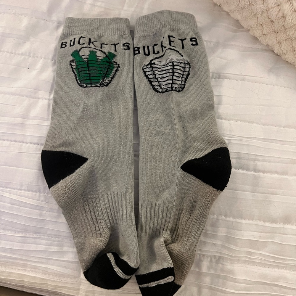 Gray and Black Socks